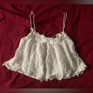 Forever 21 white flowy crop top